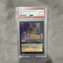 2023 DISNEY LORCANA EN 2-RISE OF THE FLOODBORN FOIL BEAST - TRAGIC HERO PSA 10 - Image 1