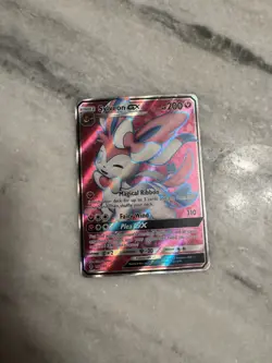 Pokemon Sylveon GX Holo Full Art Ultra Rare TCG Card 140/145 NM/M - Image 1
