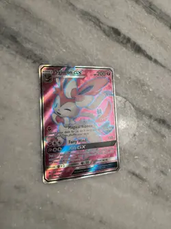 Pokemon Sylveon GX Holo Full Art Ultra Rare TCG Card 140/145 NM/M - Image 2