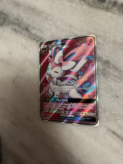 Pokemon Sylveon GX Holo Full Art Ultra Rare TCG Card 140/145 NM/M - Image 3