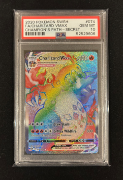 Pokemon TCG Charizard VMAX Champion's Path Holo Secret Rare Card 074/073 PSA 10 - Image 2