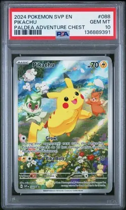 Pokemon Pikachu #88 Black Star Promo English 2024 SV PSA 10 Gem Mint Card TCG - Image 1