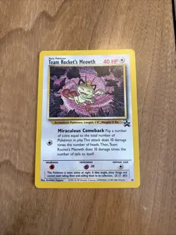 Pokemon Team Rocket’s Meowth Promo Black Star Card #18 - Image 1