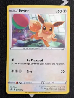 Eevee - SWSH212 - Pokemon Sword & Shield Promo Ultra Rare Holo Card NM - Image 1