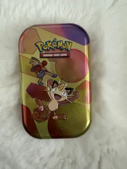 Pokemon Scarlet & Violet—151 Mini Tin Meowth Hitmonchan Trading Card Game 2023 - Image 1