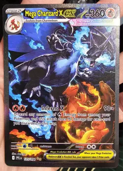 Pokemon Mega Charizard X EX Rare Foil Card 125/094 PFL - Pack Fresh - Image 1