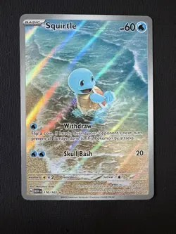 Pokemon Squirtle Holo Card TCG SV Scarlet & Violet 151 Series 170/165 - Image 1
