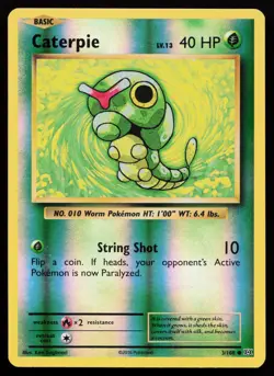 Caterpie 3/108 Common XY - Evolutions Reverse Holo Pokemon Card - Image 1
