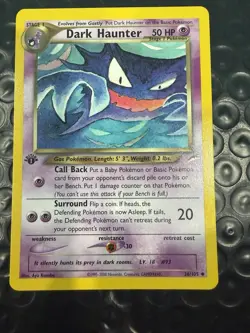 Pokemon Card - Dark Haunter Neo Destiny 36/105 Uncommon 1st Edition NM - Image 1