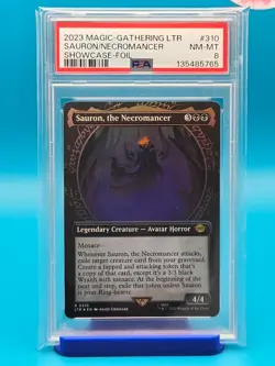 PSA 8 - 2023 MAGIC: THE GATHERING LOTR 310 SAURON, THE NECROMANCER SHOWCASE-FOIL - Image 1