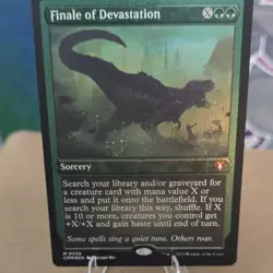 Finale of Devastation Foil Etched MTG Commander Masters Mythic Green 0559 - Image 1