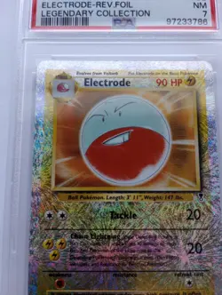 Pokemon 1x Electrode - Legendary Collection Reverse Holo - #22 - PSA 7 - Image 2