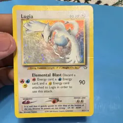 Pokemon Lugia Neo Genesis Holo 9/111 Elemental Blast 2000 Trading Card - Image 2