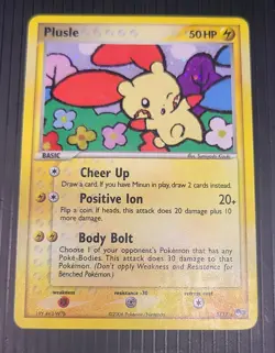 Pokemon Plusle Rare Holo POP Series 3 005/017 Basic 50 HP English 2006 - Image 1