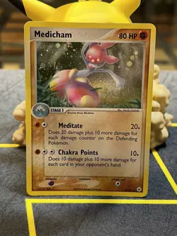 Pokemon TCG Medicham EX Hidden Legends 10/101 Holo Holo Rare NM / LP - Image 1
