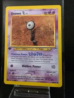 Pokemon TCG Unown 86/105 Neo Destiny 1st Edition NM - Image 1