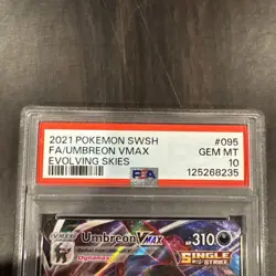 Pokemon Umbreon VMAX 095/203 SWSH07: Evolving Skies Holo PSA 10 - Image 2