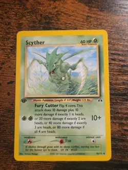 Pokemon Scyther Neo Discovery Regular 1st Edition 46/75 LP - Image 3