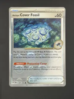 Antique Cover Fossil (Poke Ball Pattern) Reverse Holo 080/086 Black Bolt - NM - Image 1
