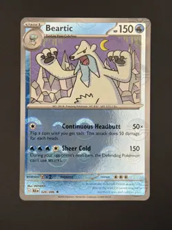 Pokemon Beartic (Poke Ball Pattern) Rare SV11 Black Bolt 026/086 NM - Image 1