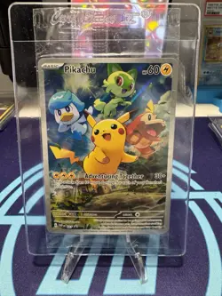 Pokemon TCG Pikachu 027 Promo Holo Black Star Paldea Evolved, Sealed - Image 1