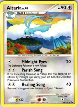 Altaria 18/127 Platinum Pokemon TCG LP Normal - Image 1