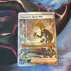 Pokemon TCG Clemonts Quick Wit Ultra Rare Surging Sparks 243/191 ⭐ - Image 1