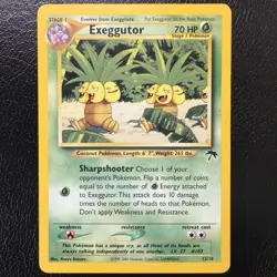 Pokemon TCG Exeggutor 13/18 Southern Islands Promo Rare Vintage LP - Image 1