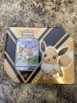 Pokemon TCG V Powers Tin Eevee V Factory Sealed NEW - Image 1