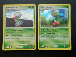 M/NM Pokemon Holo Roserade Duo 17/132 Secret Wonders + 13/130 Diamond Pearl - Image 1