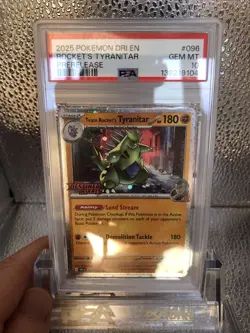 2025 POKEMON ENGLISH DESTINED RIVALS PRERELEASE TEAM ROCKET'S TYRANITAR PSA 10 - Image 3