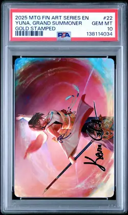 Magic The Gathering Final Fantasy Art Series #22 Yuna, Grand Summoner PSA10 - Image 1