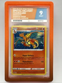 Pokemon TCG Special Delivery Charizard Promo Card SWSH075 Holo Ace 9 - Image 1