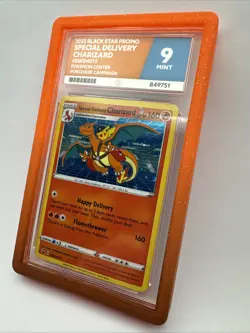 Pokemon TCG Special Delivery Charizard Promo Card SWSH075 Holo Ace 9 - Image 2