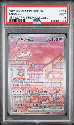 2023 POKEMON SVP EN-SV BLACK STAR PROMO 151 ULTRA-PREM COLL #053 MEW EX PSA 9 - Image 1