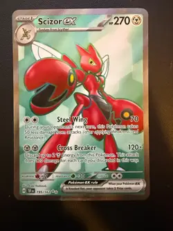 Scizor ex 195/162 2024 Pokemon Temporal Forces Full Art Ultra Rare NM - Image 1