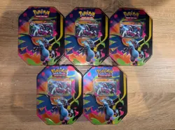 Pokemon Mega Charizard EX Tin (Mega Charizard X) LOT OF 5 - IN HAND - Image 1