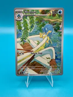 Pokemon TCG 2025 Simipour 102/086 Illustration Rare Black Bolt NM - Image 1