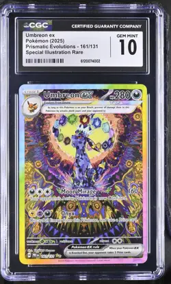 Pokemon TCG Umbreon ex 161/131 Prismatic Evolutions SIR CGC 10 - Image 1