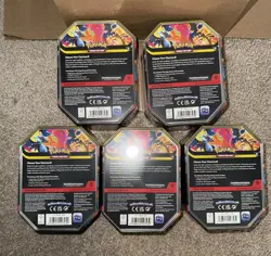 Pokemon Mega Charizard EX Tin (Mega Charizard Y) LOT OF 5 - IN HAND - Image 3