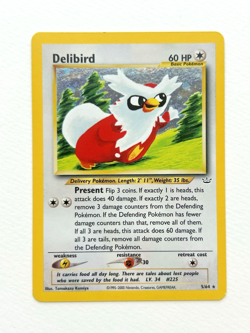 Delibird 5/64 Neo Revelation Pokemon Holo Rare Vintage 2000 - VLP Excellent - Image 1