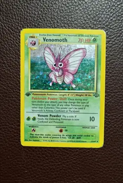 Pokemon TCG 1st Edition Venomoth 13/64 Holo WOTC: Jungle - Image 1