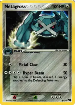 Pokemon TCG Metagross 2/17 Holo Rare Pop Series Promos 1 LP/MP - Image 1