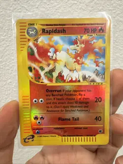 Pokemon Base Set Expedition #62/165 Reverse Holo Rapidash MP - Image 1