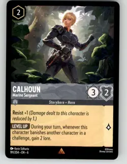 Disney Lorcana Azurite Sea Calhoun Marine Sergeant 191 NM/NP - Image 1