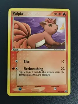 Pokemon Card Vulpix 72/106 EX Emerald Common - Image 1