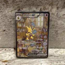 Pokemon TCG Alakazam EX 151 Holo Card Scarlet & Violet 201/165 NM/Mint - Image 1