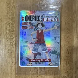 Bandai One Piece CCG Monkey.D.Luffy US Voyage Promo Full Art Holo Card P-055 - Image 1