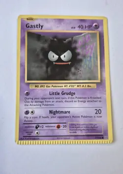 CRIMP ERROR!! Gastly 47/108 Evolutions Common Pokemon Card Non Holo Anniversary - Image 1