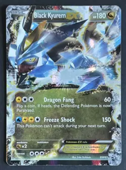 Black Kyurem EX BW62 BLACK STAR PROMO Pokemon Card BW Promo MP - Image 1